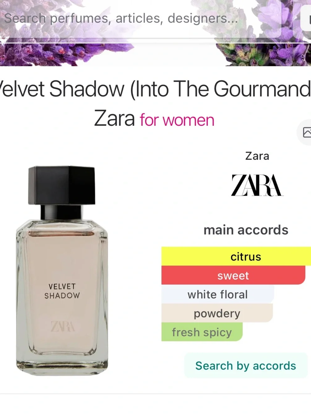 Zara NEW Velvet Shadow 100ML